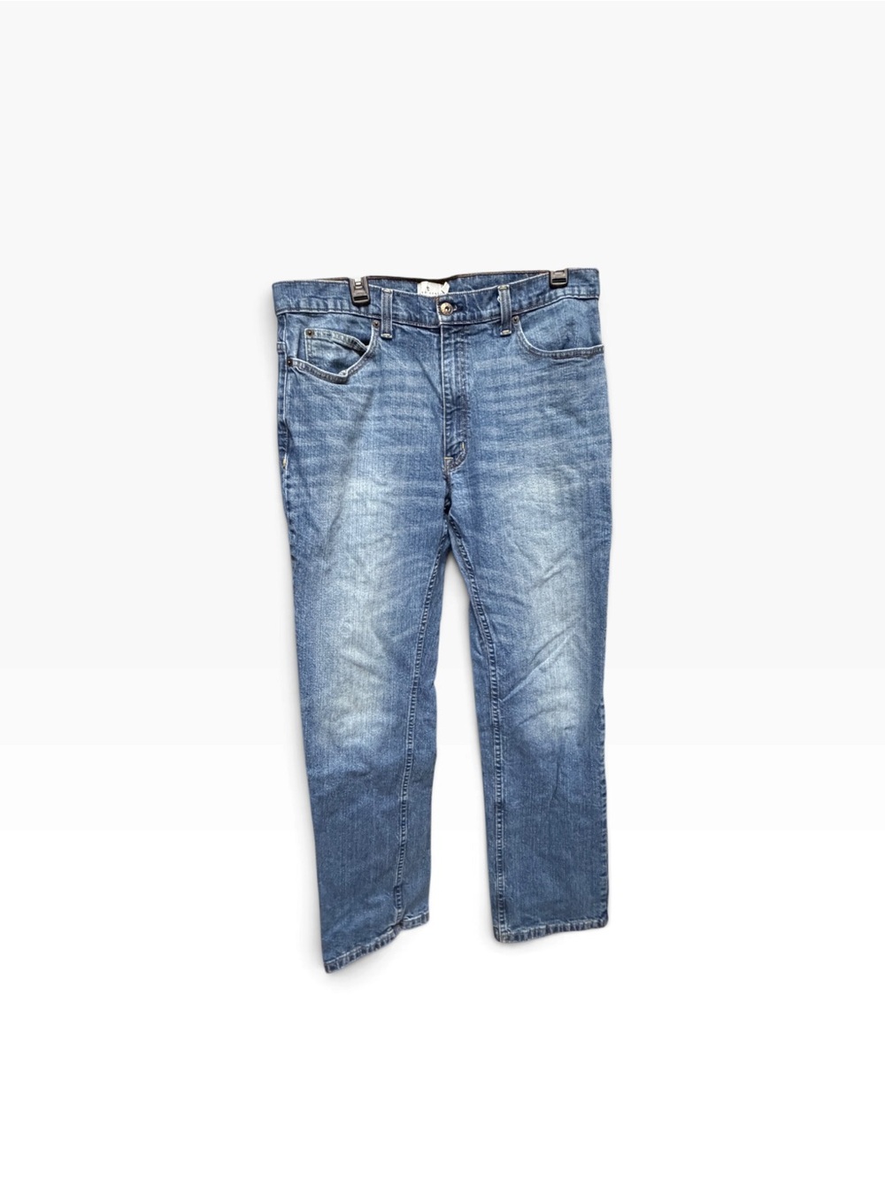 True Craft Men’s Straight Leg Jeans 36x32 Medium Wash Stretch Denim